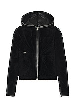 Rick Owens Reversible Sealed Windbreaker Jacket In Black in Black, view 3, click to view large image.