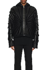 Rick Owens Reversible Sealed Windbreaker Jacket In Black in Black, view 5, click to view large image.