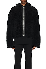 Rick Owens Reversible Sealed Windbreaker Jacket In Black in Black, view 6, click to view large image.