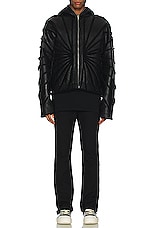 Rick Owens Reversible Sealed Windbreaker Jacket In Black in Black, view 7, click to view large image.