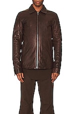 Rick Owens Brad Jacket in Brown, view 3, click to view large image.