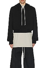 Rick Owens Edfu Hooded Jacket in Black, view 3, click to view large image.