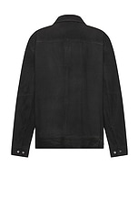 Rick Owens Lido Worker Denim Jacket in Dark Dust, view 2, click to view large image.