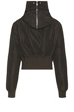 Rick Owens Cropped Alice Parka in Dark Dust, view 3, click to view large image.