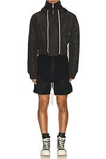 Rick Owens Cropped Alice Parka in Dark Dust, view 5, click to view large image.