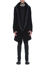 Rick Owens Wool Limo Peacoat in Black | FWRD
