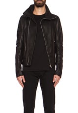 Rick Owens Bauhaus Leather Jacket in Black | FWRD