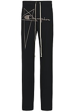 Rick Owens X Champion Dietrich Drawstring Pant in Black & Natural, view 1, click to view large image.