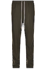 Rick Owens Drawstring Slim Long in Green, view 1, click to view large image.