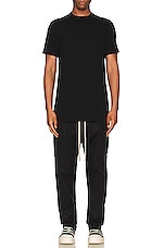 Rick Owens Long Cargo Pants in Black, view 6, click to view large image.