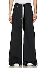 Rick Owens Wide Bela Pant in Black, view 3, click to view large image.