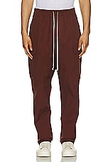 Rick Owens Long Cargo Pant in Henna, view 4, click to view large image.