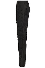 Rick Owens Stefan Cargo Pant in Black, view 3, click to view large image.