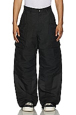 Rick Owens Stefan Cargo Pant in Black, view 4, click to view large image.