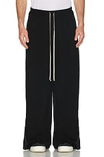 Rick Owens Lido Track Pant in Black, view 4, click to view large image.