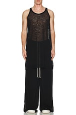 Rick Owens Lido Track Pant in Black, view 6, click to view large image.