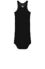 Rick Owens Basic Rib Tank in Black, view 1, click to view large image.