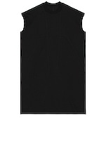 Rick Owens Splintered Tarp Tee in Black, view 1, click to view large image.