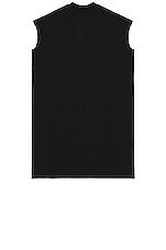 Rick Owens Splintered Tarp Tee in Black, view 2, click to view large image.