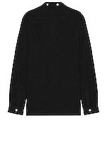 Rick Owens Fogpocket Larry Shirt in Black, view 2, click to view large image.