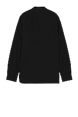Rick Owens X Bonotto Outer Shirt in Black, view 2, click to view large image.