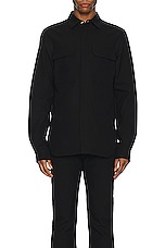 Rick Owens X Bonotto Outer Shirt in Black, view 3, click to view large image.