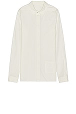 Rick Owens X Bonotto Office Shirt in Milk, view 1, click to view large image.