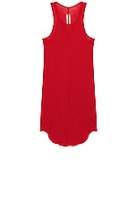 Rick Owens Basic Rib Tank in Cardinal Red, view 1, click to view large image.
