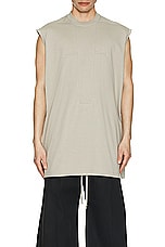 Rick Owens Splintered Tarp T in Pearl, view 4, click to view large image.
