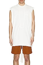 Rick Owens Splintered Tarp T in Milk, view 4, click to view large image.