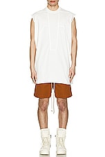 Rick Owens Splintered Tarp T in Milk, view 5, click to view large image.