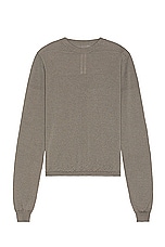 Rick Owens Rotten Long Sleeve T in Dust, view 1, click to view large image.
