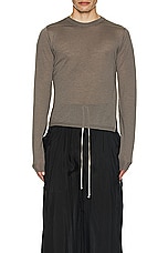 Rick Owens Rotten Long Sleeve T in Dust, view 4, click to view large image.