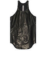 Rick Owens Leather Tank in Black, view 1, click to view large image.