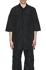 Rick Owens Magnum Tommy Shirt in Black, view 3, click to view large image.