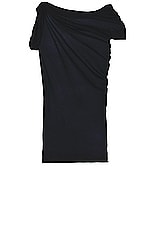 Rick Owens Banded T in Black, view 2, click to view large image.