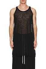 Rick Owens Cunt Tank in Black, view 4, click to view large image.