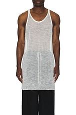 Rick Owens Sheer Tank in Milk, view 3, click to view large image.