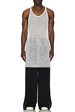 Rick Owens Sheer Tank in Milk, view 4, click to view large image.