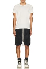 Rick Owens Short Level T in Milk, view 4, click to view large image.