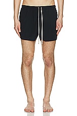 Rick Owens Boxer Swim Short in Black, view 3, click to view large image.