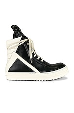 Rick Owens Geobasket in Black & Milk, view 1, click to view large image.