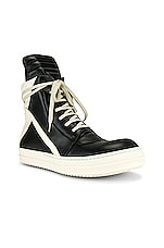 Rick Owens Geobasket in Black & Milk, view 2, click to view large image.