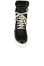 Rick Owens Geobasket in Black & Milk, view 4, click to view large image.