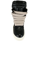 Rick Owens Geobasket in Black & Milk, view 4, click to view large image.