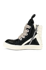 Rick Owens Geobasket in Black & Milk, view 5, click to view large image.