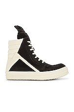 Rick Owens Geobasket Sneaker in Black & Milk | FWRD Rick Owens Geobasket Sneaker in Black & Milk | FWRD