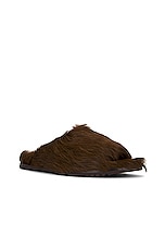 Rick Owens Pony Slide Granolas In Brown in Brown, view 2, click to view large image.