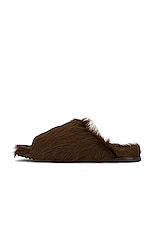 Rick Owens Pony Slide Granolas In Brown in Brown, view 5, click to view large image.
