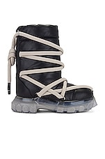 Rick Owens Lunar Tractor Boot In Black &amp; Clear in Black & Clear, view 1, click to view large image.
